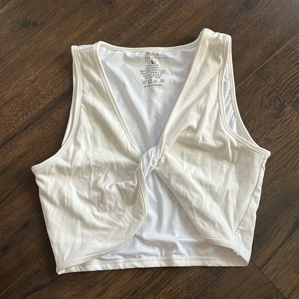 Klassy Network twist front crop top